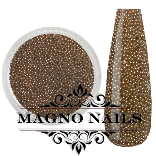 Nail Art Glasperlen - Glas Beads - braun metallic Nägel Nail art Nailart Nageldesign Nagel